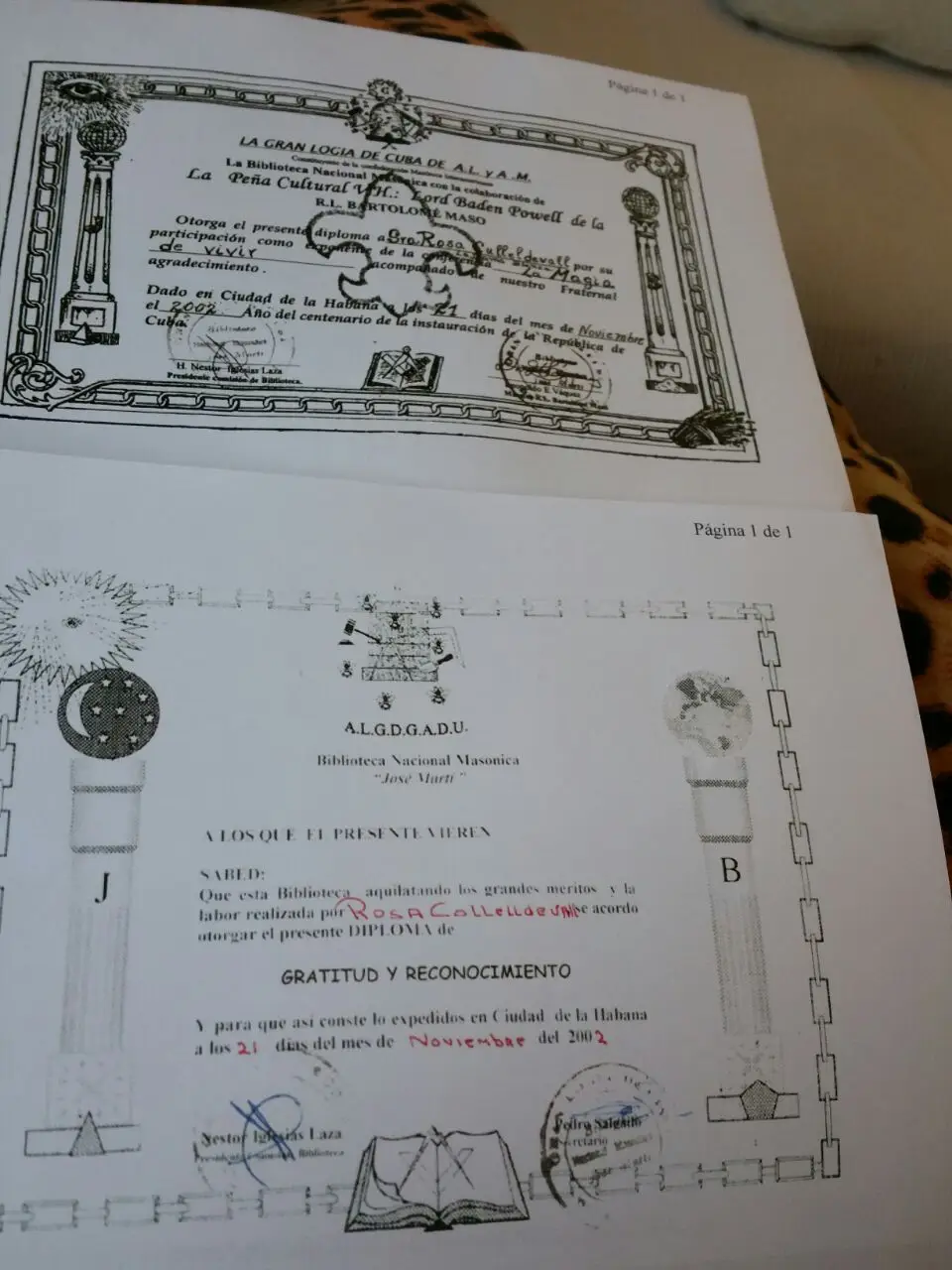 Formación y especialidades Diploma de Esteticista de Rosa Collelldevall, Barcelona, 1982.